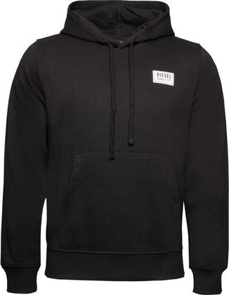 Diesel patch-logo zwarte hoodie