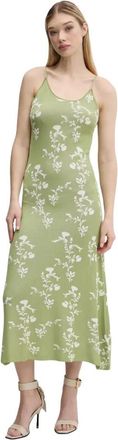 Desigual Dana Jurk - Dames - Casual kleedjes - Groen - XL - Tweed - Kleedjes