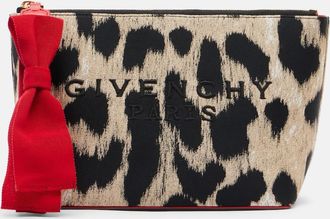 Givenchy Logo leopard-print pouch
