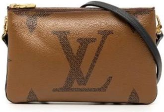 Louis Vuitton Pre-owned Double Zip Pochette - - Pre-owned - Donna - Marrone - ONE SIZE