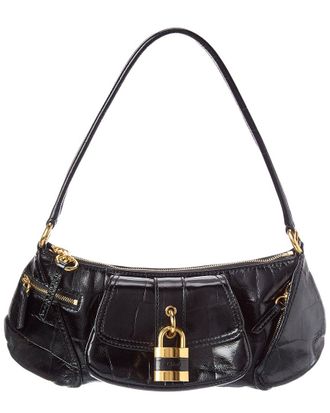 Chlo&eacute; Logo 99 Patent Shoulder Bag