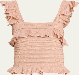 Zimmermann Rebellion Lace Frill Midi Skirt