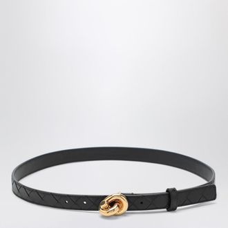 Bottega Veneta Black Knot belt in Intrecciato