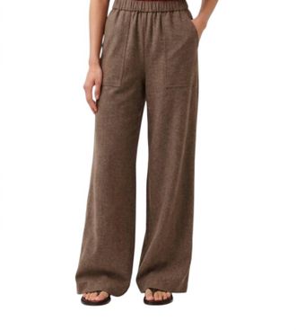 DIEGA Perillo Wide Leg Pant In Dark Taupe