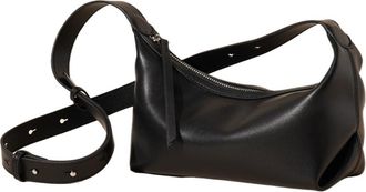 Generic Leather Bag Versatile Shoulder Crossbody Underarm Area Cowhide(Classic black)