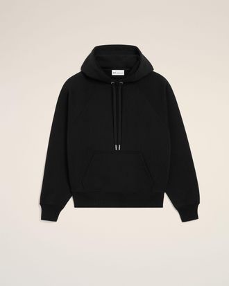 Ami Black Cotton Embossed Ami De Coeur Hoodie Black - XXL - Unisex