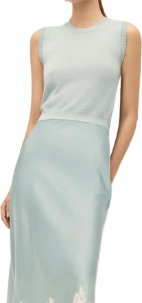 Elodie Fiora Knit Tank Top In Blue