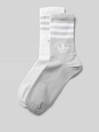adidas Originals Socken mit Label-Detail im 2er-Pack in Hellgrau, Gr&ouml;&szlig;e 35-38