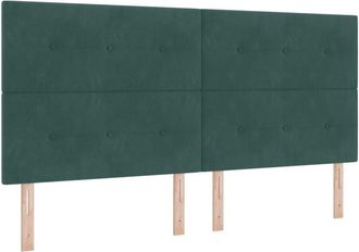 vidaXL Headboard Wall-mounted with Headboard Dark green 200 cm Velvet vidaXL