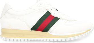 Gucci Mens Re-Motion Low-Top Sneakers White Calfskin Trainers