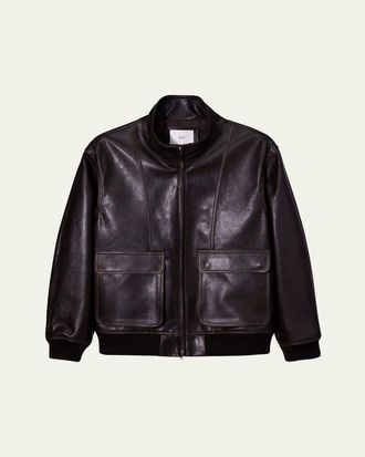 Dunst Unisex Leather Blouson Aviator Jacket