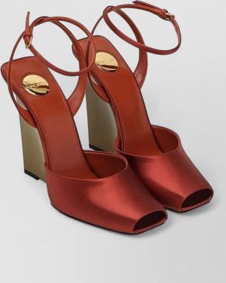 Saint Laurent satin platform sandals