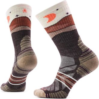 Smartwool Womens Performance Hike Targeted Cushion Lunar Trek Crew Socks Brown S