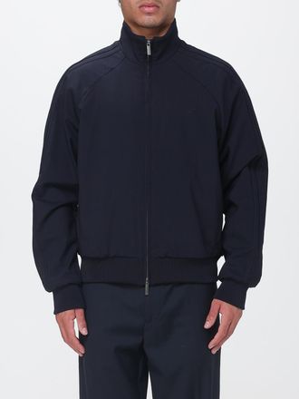 Emporio Armani Bomber in misto lana con collo alto e logo tono su tono
