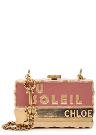 Chlo&eacute; Soleil Minaudi&egrave;re Postcard Brass Clutch - Gold - One Size