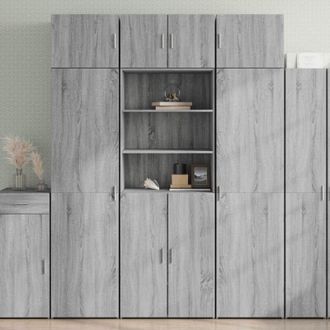 vidaXL Highboard Grey Sonoma 70x42.5x185 cm Engineered Wood Vidaxl