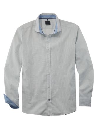 Olymp Langarmhemd OLYMP OLYMP Hemd Casual, Herren, Gr. 3XL, N-Gr, gr&uuml;n, Web, Obermaterial: 100% Baumwolle, regular fit, Manschette, Hemden Langarmhemd, Mit 