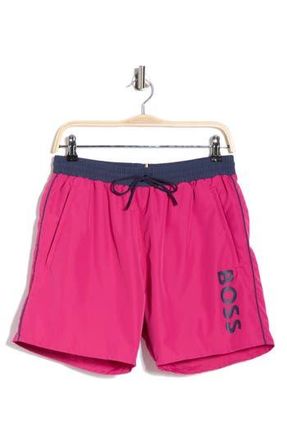 BOSS Sawfish Swim Trunks in Medium Pink at Nordstrom Rack, Size Xx-Large