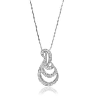 Vir Jewels 1/6 cttw Lab Grown Diamond Fashion Pendant Necklace in Sterling Silver with Chain For Women