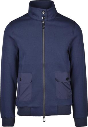 Sunstripes Zip Hoodie With High Collar And Practical Pockets