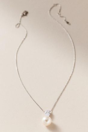 Nadri Margot Double Drop Crystal Pearl Pendant Necklace