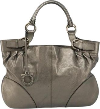 Ferragamo Pre-owned Gancini Handbag - Dames - Vintage Handtas - Grijs - ONE Size - Leer - Vintage
