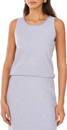 Vince Camuto Whipstitch Sleeveless Sweater in Grey Skies at Nordstrom, Size X-Large