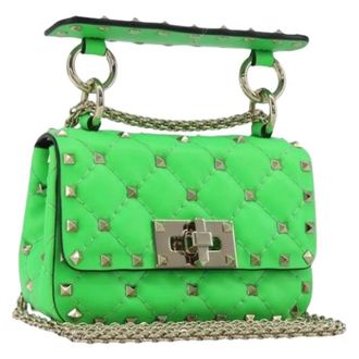 Valentino Pre-owned Vintage Mini Shoulder Bag - Dames - Pre-owned - Groen - Maat: ONE Size Leer