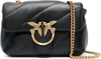 Pinko Love Puff Mini Quilted Leather Satchel