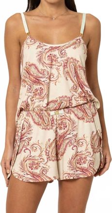 Mari M Lingerie Cami Tap Short Pajama Set In Paisley