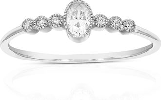 Vir Jewels 1/4 cttw Lab Grown Diamond Engagement Ring in Sterling Silver For Women
