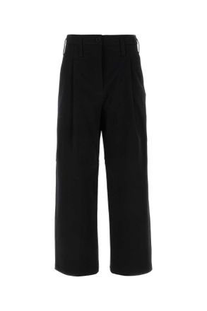 Philosophy di Lorenzo Serafini Black Stretch Cotton Wide Leg Pant