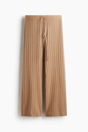 H&M Hose in Zopfstrick - Beige