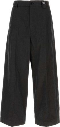 Balenciaga Black Embroidered Logo Trouser