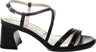 Nero Giardini Pandora Sandal - Dames - Sandalen met hakken - Zwart - 39 EU - Leer - Schoenen