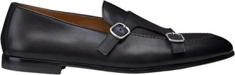 Doucal's Loafer met dubbele gesp - Heren - Loafers - Zwart - 41 1/2 EU - Leer - Schoenen