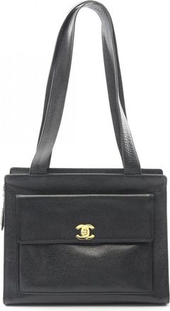 Chanel Black Leather Tote Bag (Pre-Owned)