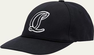 Christian Louboutin Mens Mooncrest Six-Panel Baseball Cap