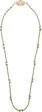 Marie Lichtenberg 14K Gold Mauli Necklace - Womens - Fabric/14kt Gold