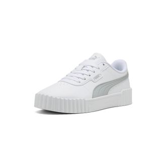 Puma Womens Carina Leather Shoes Sneaker, 3.0 White-Silver, 7 UK