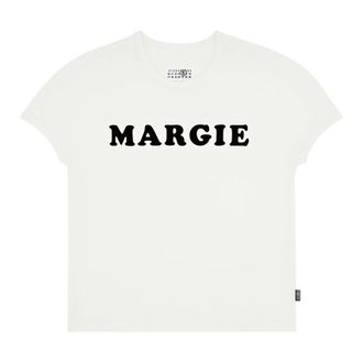 Maison Margiela T-Shirts, female, White, Size: S Margie Printed T-Shirt