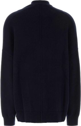 Extreme Cashmere Womens Navy Blue Stretch Cashmere Blend N&acirc;&deg;24 Oversize Cardigan Maglieria Sweater