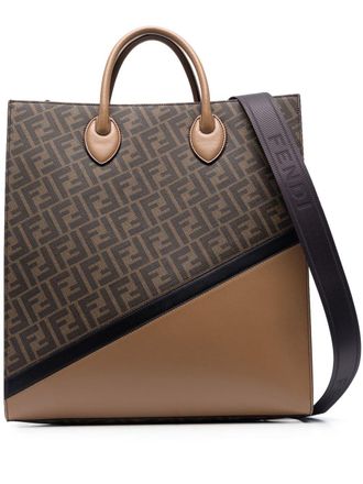 Fendi Leren shopper - Bruin