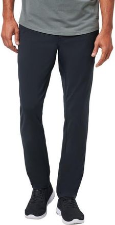 Travis Mathew Legacy Stretchknit Flat Front Chinos in Black at Nordstrom, Size 30