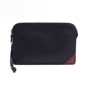 Prada Nero Leather Clutch Bag (Pre-Owned)
