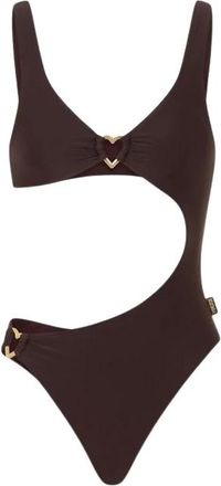 Moschino Ba&ntilde;ador de lycra de una pieza - Swimwear - Mujer - Marr&oacute;n - 2XL
