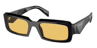 Prada PR 27ZSF Asian Fit 16K70A Mens Sunglasses Black Size 55