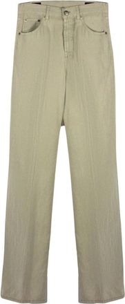 Dondup Wijde Pijpen Broek - Dames - Regular Fit Jeans - Beige - W29 - Katoen - Jeans