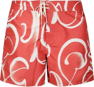 Stockholm Surfboard Club Shorts con stampa - Rosso
