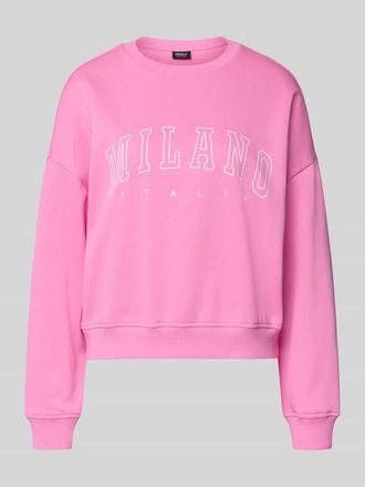 Only Oversized Sweatshirt aus Baumwoll-Mix Modell SWEAT LIFE in Pink, Größe XL